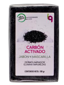 Fotografía de producto Jabón Artesanal de Carbón Activado con contenido de 100 gr. de Iq Herbal Products 